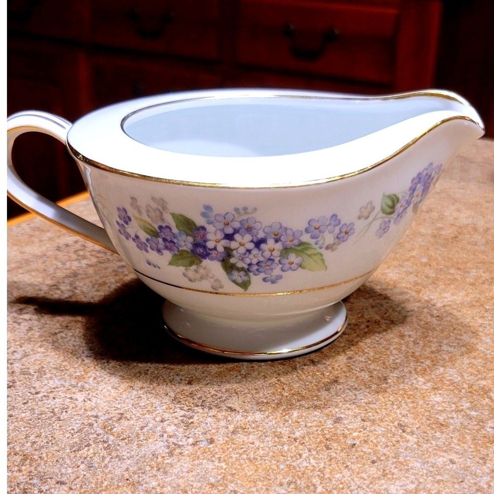 Noritake China‎ Ramona Creamer Small Pitcher Floral Gold Trim